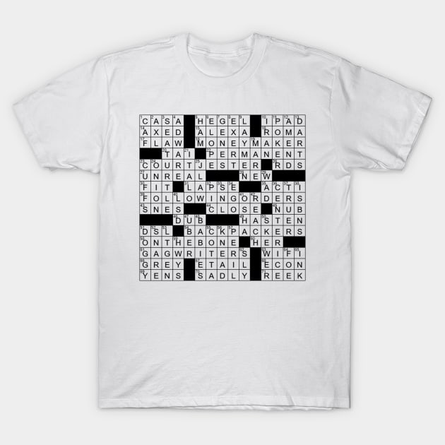 many a woodstock t shirt crossword T-Shirt by mohamedayman1